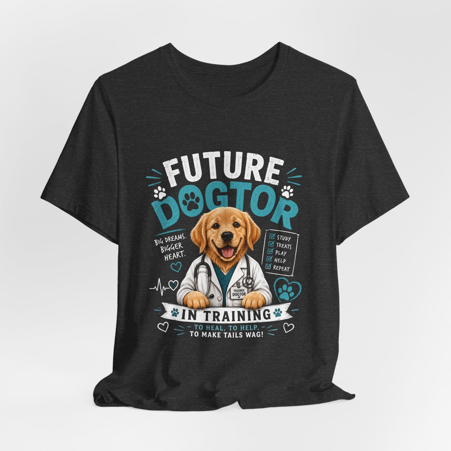 Future Dogtor In Training T-Shirt – Cute Golden Retriever Vet Tee