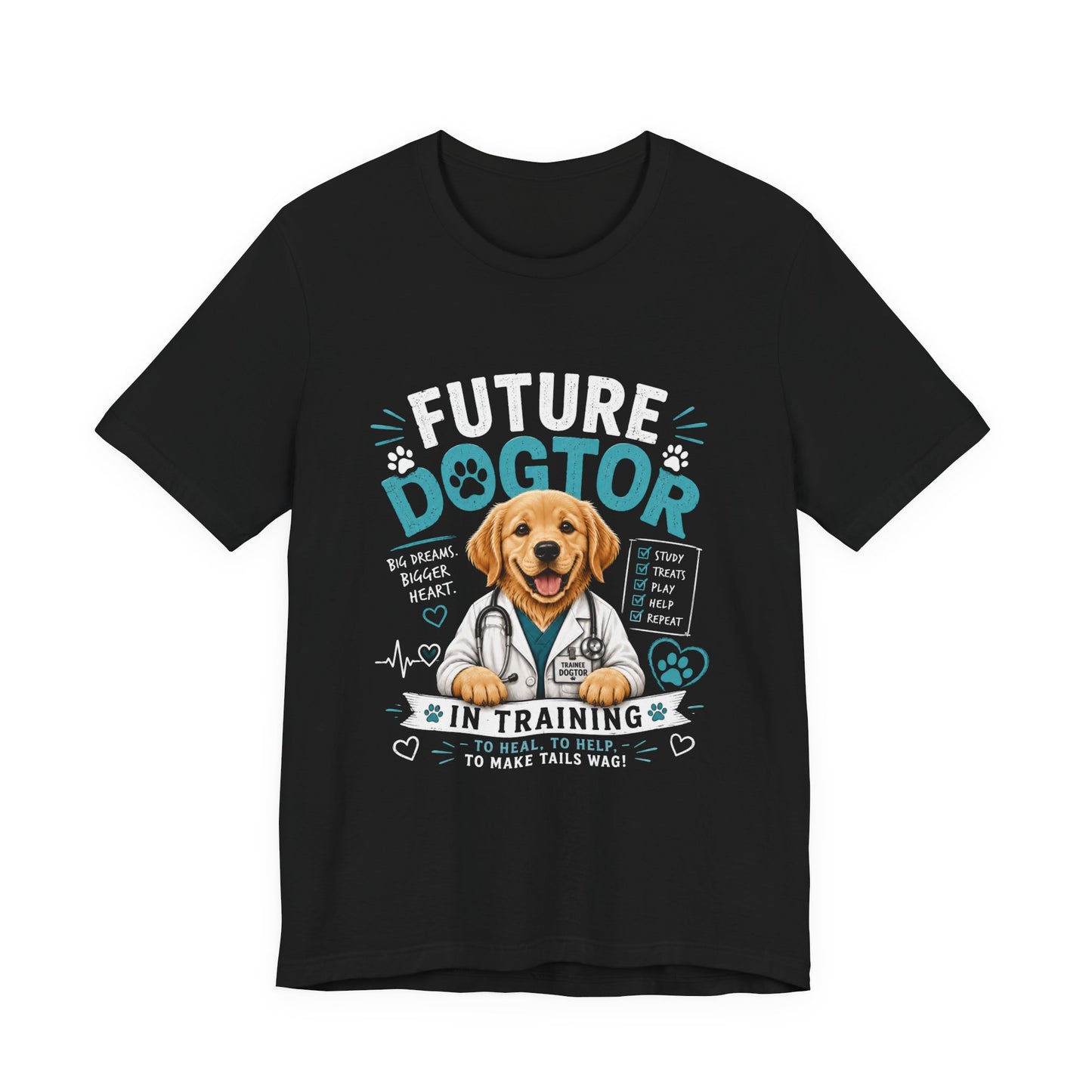 Future Dogtor In Training T-Shirt – Cute Golden Retriever Vet Tee