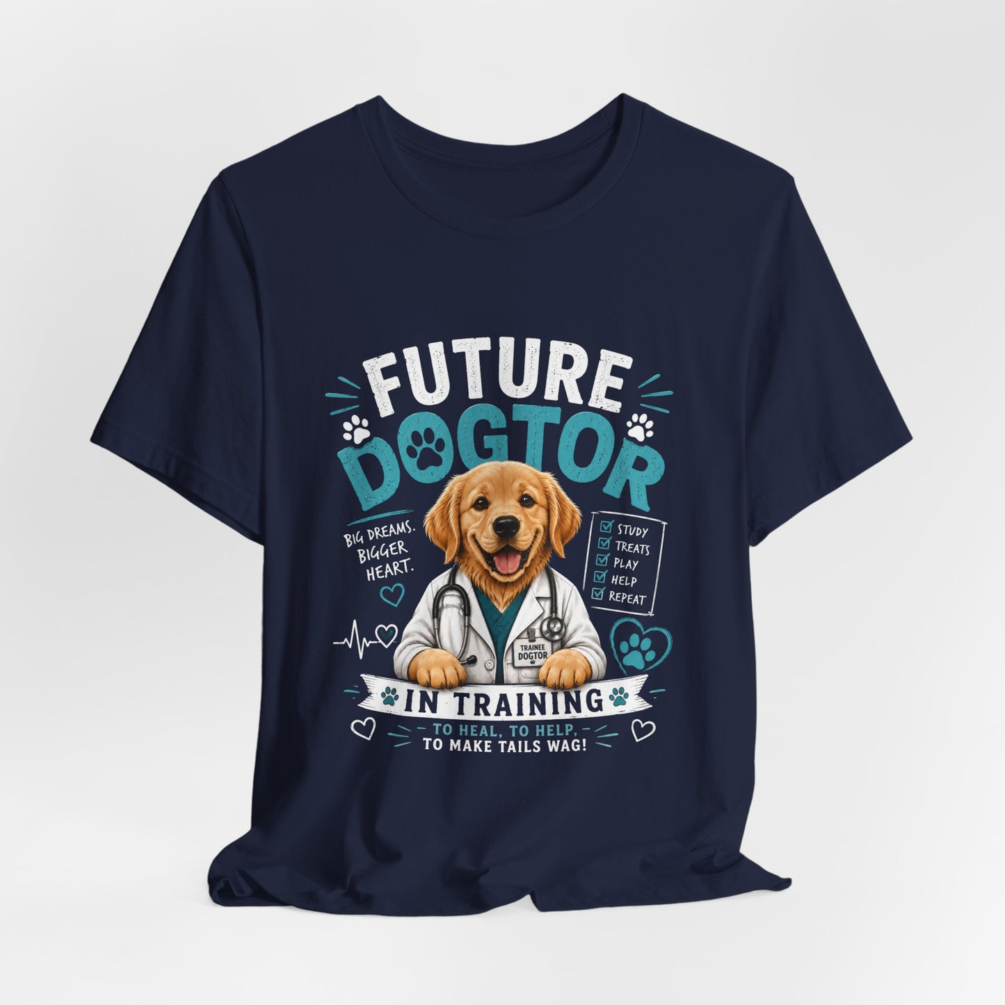 Future Dogtor In Training T-Shirt – Cute Golden Retriever Vet Tee