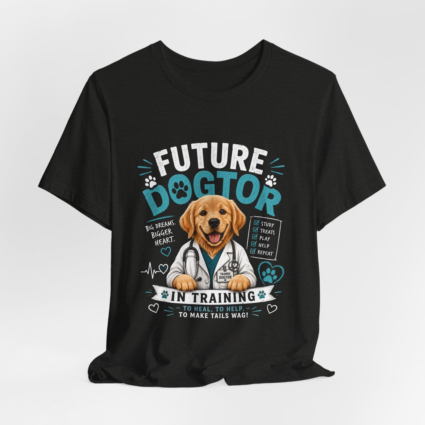 Future Dogtor In Training T-Shirt – Cute Golden Retriever Vet Tee
