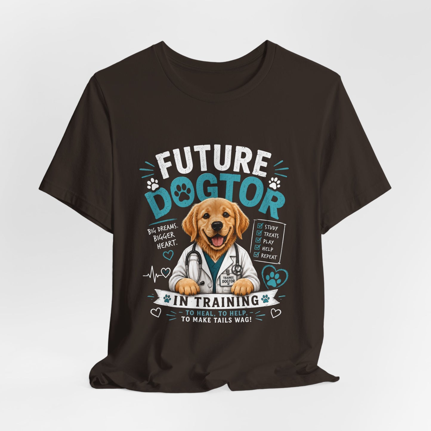 Future Dogtor In Training T-Shirt – Cute Golden Retriever Vet Tee