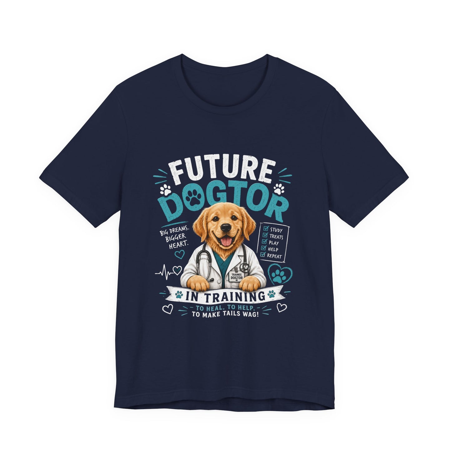 Future Dogtor In Training T-Shirt – Cute Golden Retriever Vet Tee